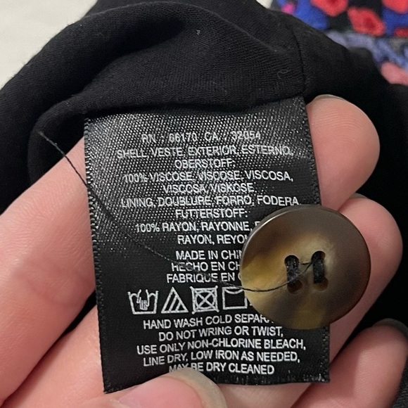 Anthropologie 52 Conversations Dark Floral Dress With Pocket US 2 Prairie Boho - Picture 6 of 6